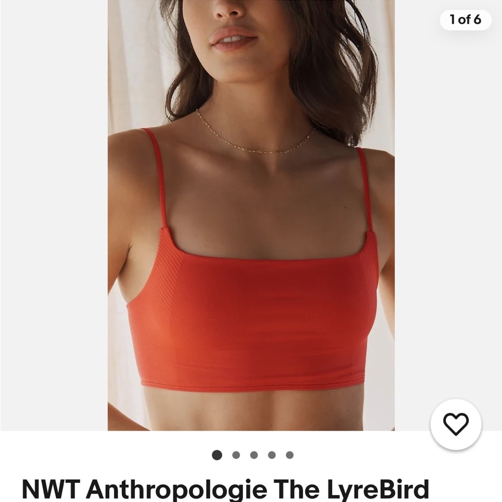 Anthropologie Red Bra